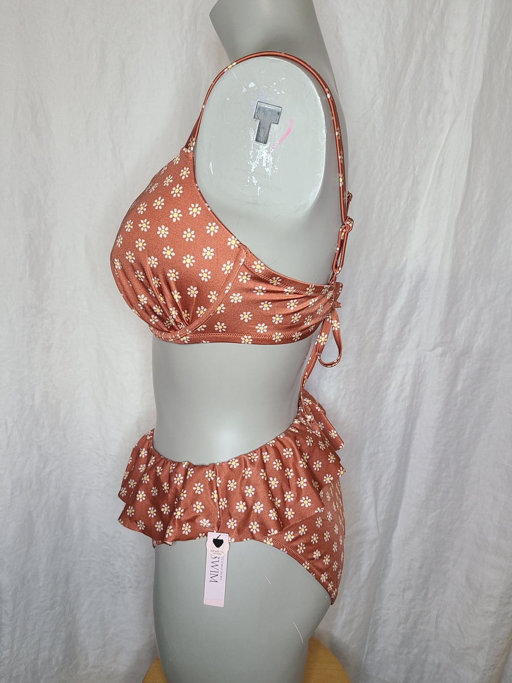 Victoria's Secret Rust Floral Ruffle Bikini Set - Picture 7 of 8